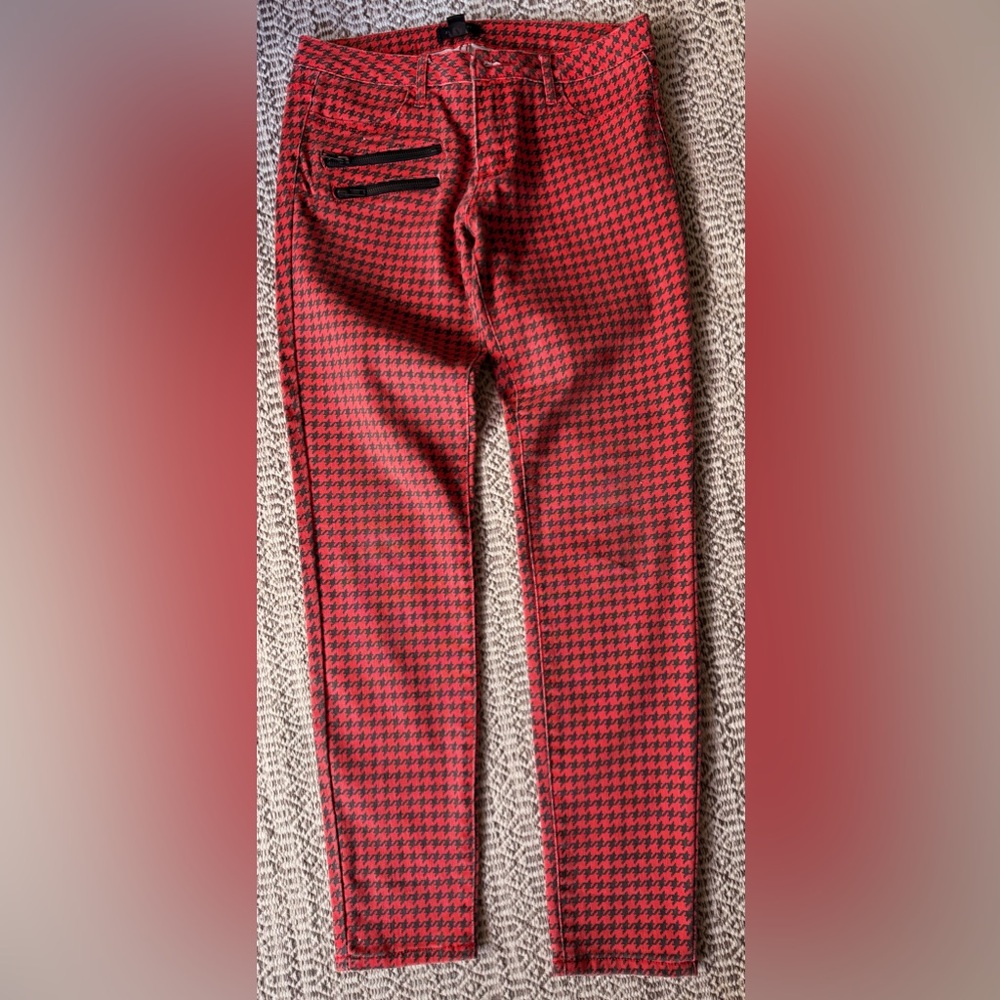Forever 21 orange and grey/black Houndstooth Pants